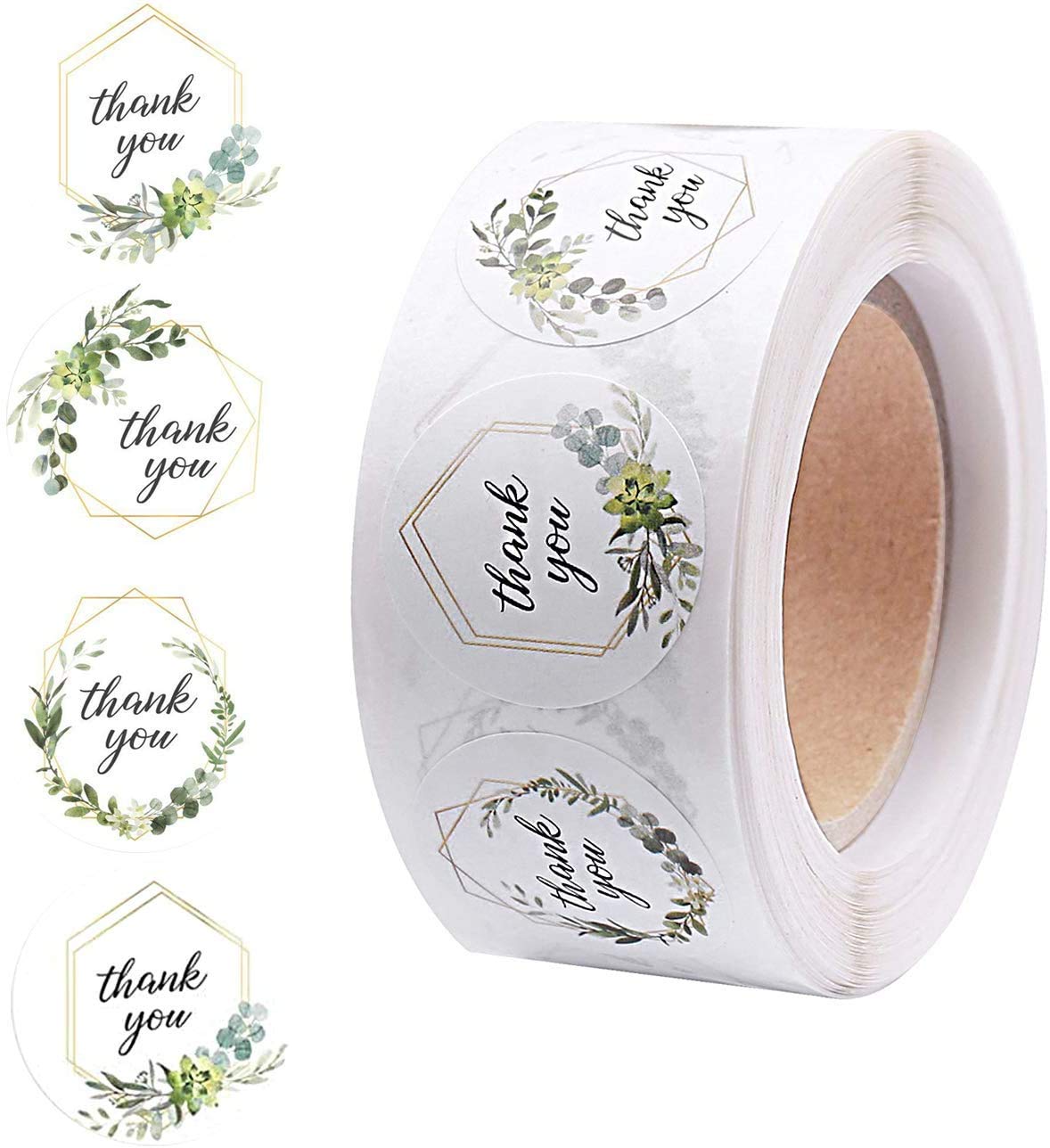 HASTHIP 500 Pcs 1 Inch Thank You for Supporting My Business Gift Paper Labels Stickers, Gift Handmade Labels for Christmas Craft Card Making (Green1) HASTHIP 500 Pcs 1 Inch Thank You for Supporting My Business Gift Paper Labels Stickers, Gift Handmade Labels for Christmas Craft Card Making (Green1)